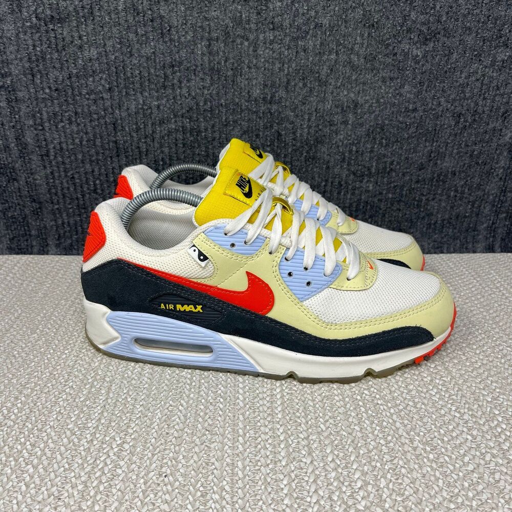 Nike Air Max 90 SE Set To Rise Lemon Drop Yellow Team Orange Mens 9.5 DV2116-700
